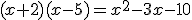 (x+2)(x-5)=x^2-3x-10 